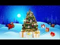 Новогодний футаж, праздничная заставка для видео. Санта Клаус (Дед Мороз), олень, елка, подарки.