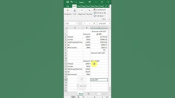 Calculate Amount with GST or only GST Amount | Calculate GST In Excel