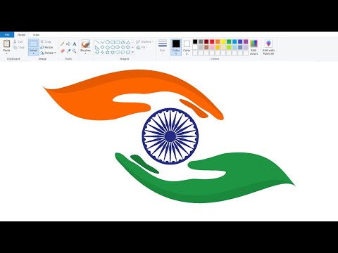 How to draw Independence Day Poster | Independence Day Drawing in Ms paint. #independencedayspecial