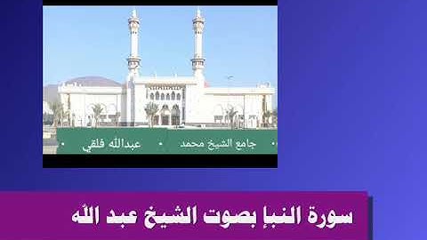 سورة النبإ بصوت الشيخ عبد الله فلقي 2