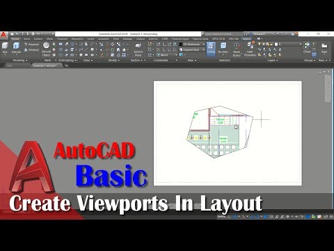 Create ViewPorts Layout In AutoCAD WIth Mview Command