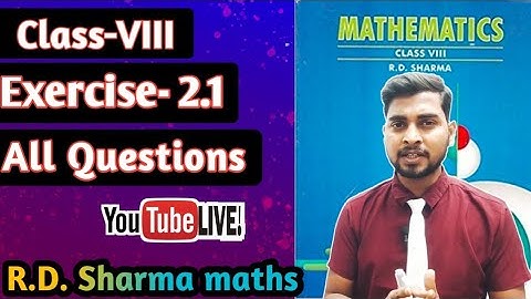 Chapter-2 Powers Exercise-2.1 || R.D. Sharma Maths Class-8 || #rdsharmasolution