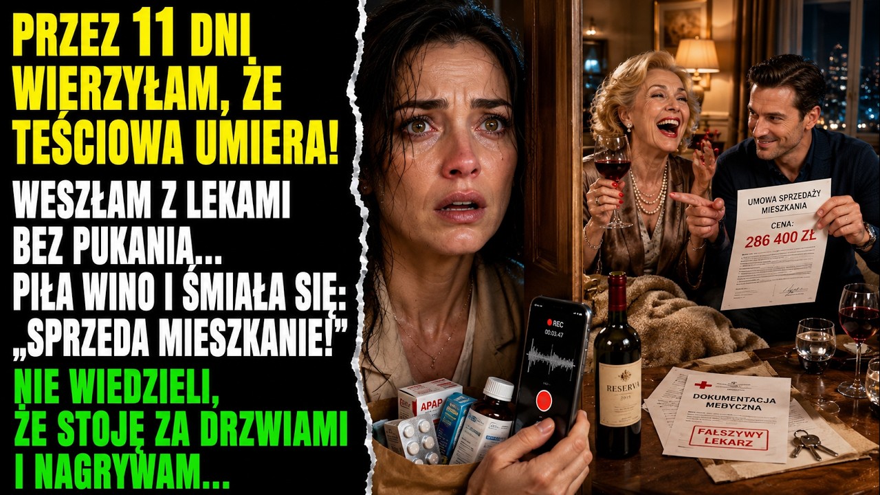 Teściowa rzekomo umierała. Gdy weszłam bez pukania z lekami i usłyszałam jej śmiech, zamarłam...