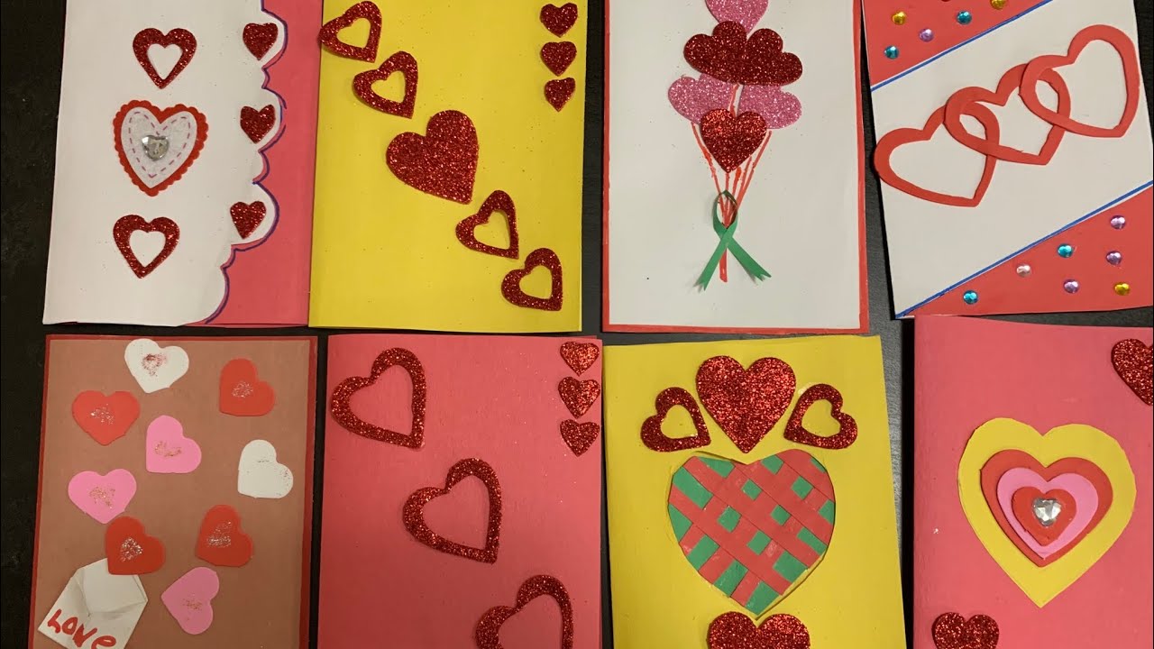 VALENTINE CARDS HANDMADE EASY ||VALENTINE CARDS DIY 10 IDEAS||VALENTINE