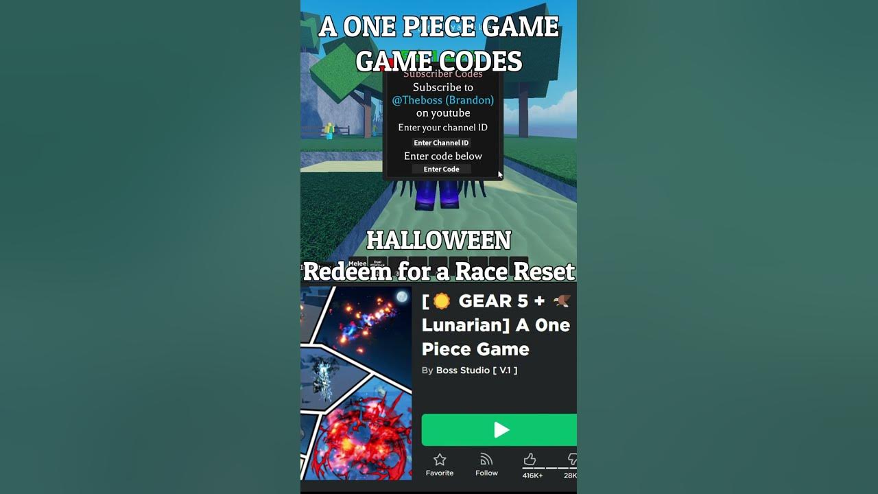 ALL NEW *HALLOWEEN* UPDATE CODES in A ONE PIECE GAME CODES