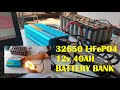 DIY 40AH 12V 32650 LiFePO4 Battery Bank For Solar Power