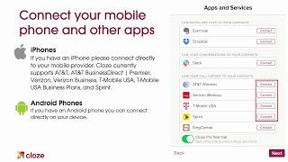 Connecting Your Mobile Provider to Cloze screenshot 2