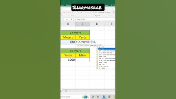 #like #shorts #live #excel how  to convert length in excel |change meter to yards in ms excel #viral