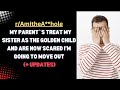 r/AITA [ My parent`s treat my sister as the golden child and are now scared I’m going to move out ]