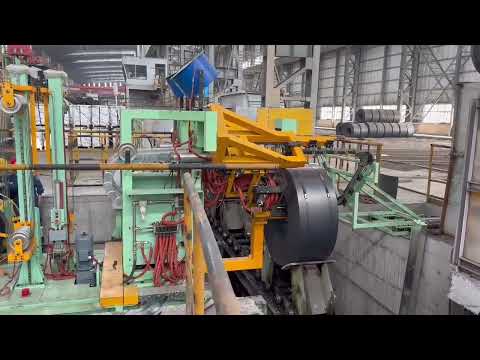 Steel coil radial strapping machinery for roll on line