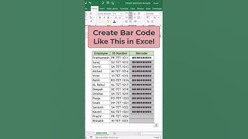 Create barcodes in excel #excel #excelformulas #viral #exceltutorial #exceltricks&tips#shorts