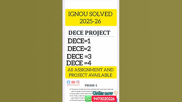 How to Download DECE 4 Solve Project pdf |ignou dece solved project |dece 4 project pdf 2025/ #dece4
