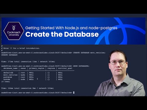 Create The Database - Getting Started With Node-Postgres