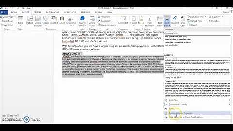 Word - Quick Parts: How to reuse existing content in Word with Quick Parts