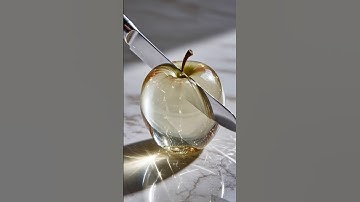 Cutting a CRYSTAL APPLE?! 🍎💎 Unreal Satisfying Slice!#shortsfeed #shorts