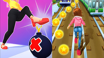Subway Princess Runner vs Tippy Toe 3D - Android,ios Gameplay All Levels Game EP3