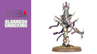 Slaanesh Lord of Hysteria, Accursed Reflection and Decadent Host Unboxing Warhammer Age of Sigmar