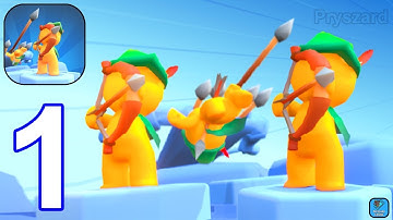 Heroic Archers - Gameplay Walkthrough Part 1 Tutorial Levels 1-6 Tower Archery Bastions (Android)