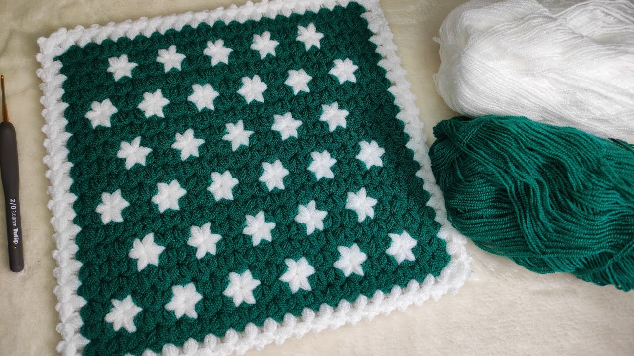 2023 ÇEYİZLİK ÇOK KOLAY ÇOK GÜZEL YILDIZLI KARE LİF MODELİ ADIM YAPILIŞI