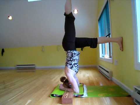 Eka Pada Sirsasana - Headstand variation using a wall as a 