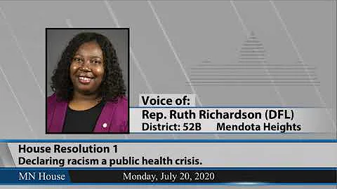 House debates HR1, declaring racism a public health crisis in MN  7/20/20