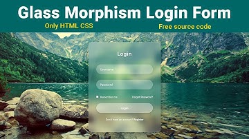 How to Make a Glass Effect Login Form – Easy UI Design Tutorial #login #cssprojects  #webdesign