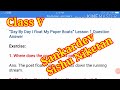 Sankardev sishu niketan class 5 english lesson 1 day by day i float my paper boats questions answers