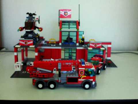 Modified LEGO 7945 Fire Station