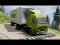 Trucks and Cars vs Speed Bumps #48 | BeamNG Drive |🤜 Truck &amp;Too