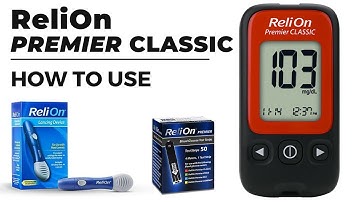 Check blood sugar with Relion Premier Classic Meter