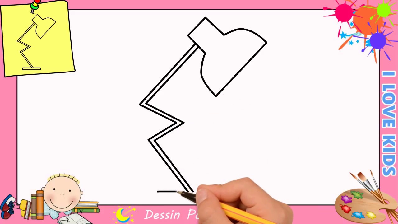 Comment Dessiner Une Lampe Facilement Etape Par Etape Pour Enfants 2 Youtube