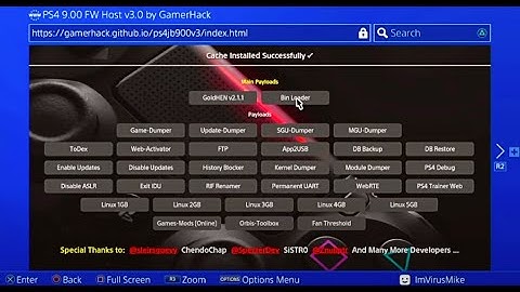 PS4 Gold HEN 2.1.1(Host GamerHackV3)