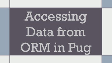 Accessing Data from ORM in Pug