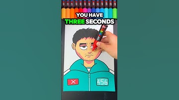 Destroying my Drawing of Player 456 from Squid Game Season 3 ✍️ #shorts #art