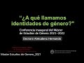Conferencia Almudena Hernando Master Estudios de Genero 2021