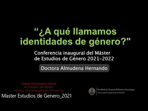 Conferencia Almudena Hernando Master Estudios de Genero 2021