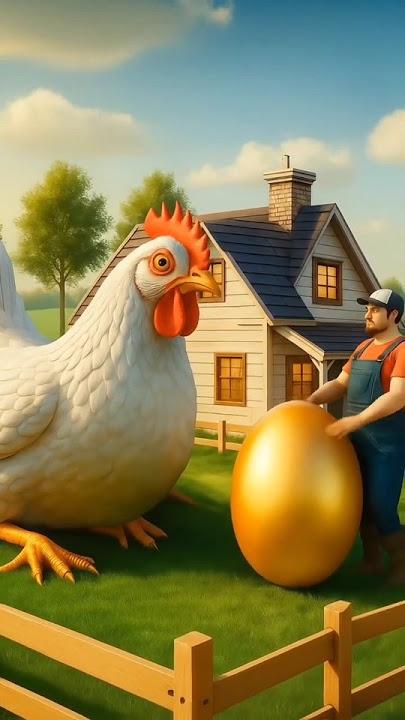 The story of the hen who laid the golden egg and the farmer | #shorts​ #ai​ #hen​ #cow​ #viral