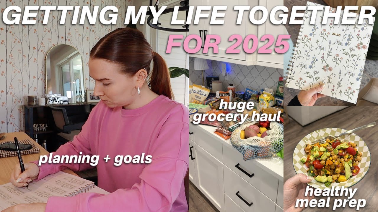 VLOG | Let's Reset for 2025 | Healthy Meal Prep, Grocery Shopping, Planning + Goals