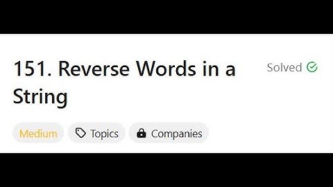 151. Reverse Words in a String | LeetCode 75 | String