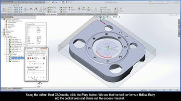 SolidCAM iMachining Getting Started - 2D Example: Cutting of excess material from through hole