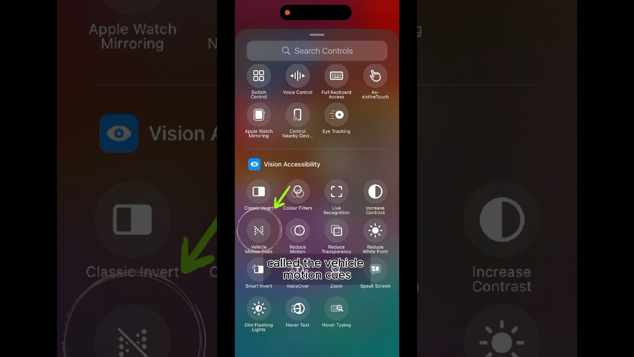 iOS 18 features Vehicle Motion Cues to aid motion sickness. 