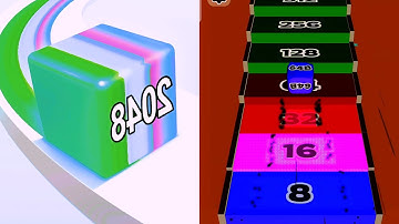 Jelly Run 2048 🪼vs Reverse gameplay  Colour Run walkthrough , iOS Android New Update ( part : 2117 )