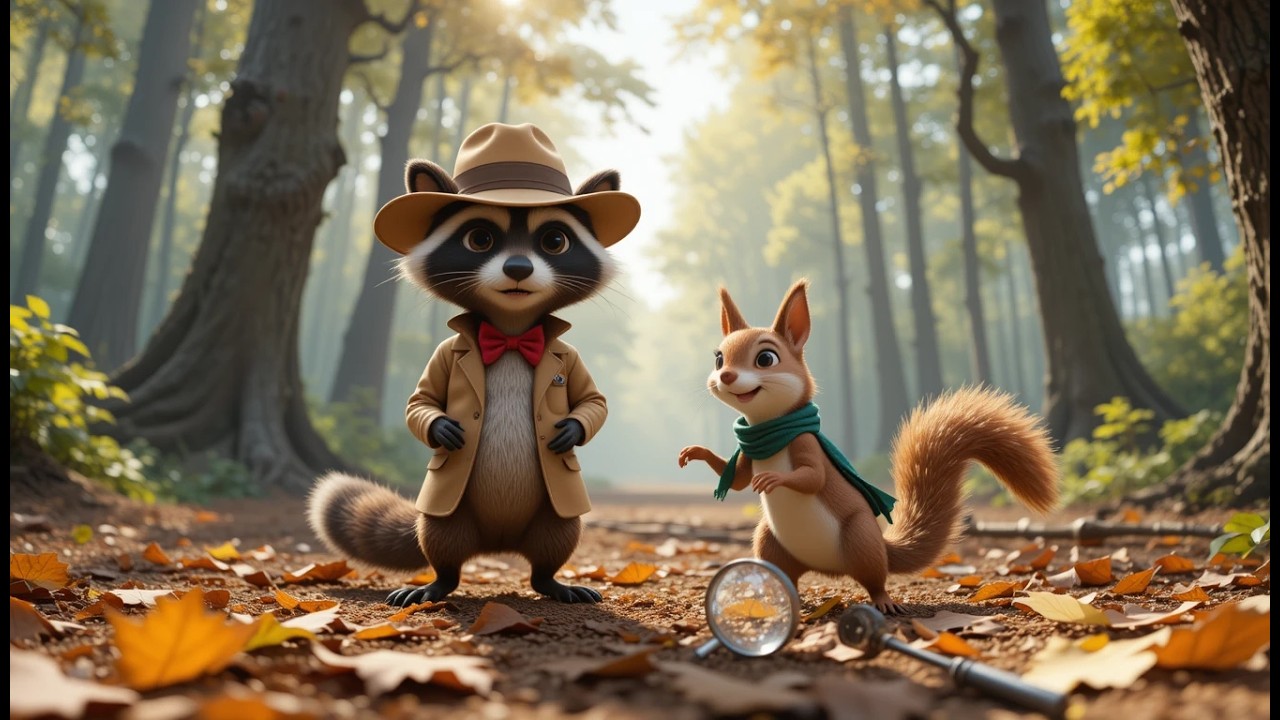 Detective Paws 🕵️ | The Great Acorn Mystery 🌰 | 60-Second Cartoon Song for Kids🕵️🎵