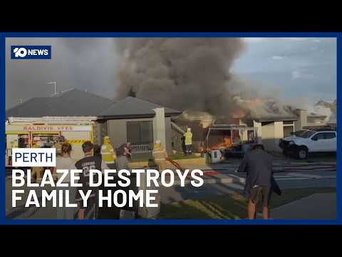 Perth Family Loses Everything As Fire Destroys Their Home | 10 News