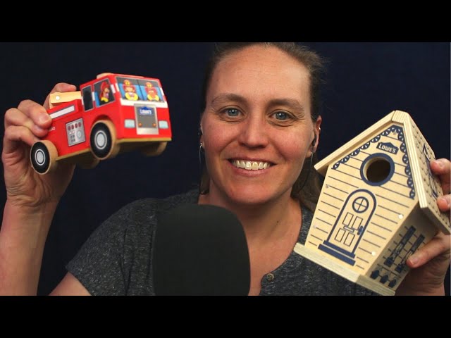 ASMR Wooden Toys 3 | Wood tapping, scratching, lid sounds | Whispered