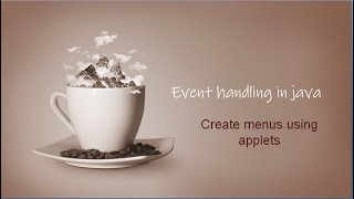 Create menus using applets in Java || #javatutorials  #java #applets Wealth