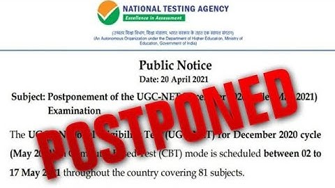 NTA UGC NET POSTPONED I Latest News