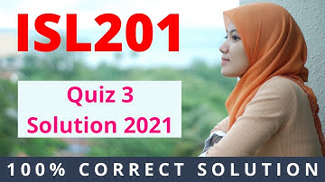 ISL201 Quiz 3 Solution 2021 | #EasyLearningClub