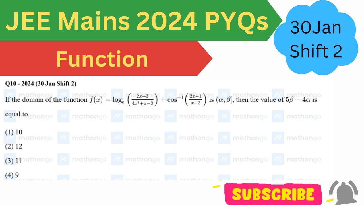 JEE Mains 2024 Function pyqs iitjee If The Domain Of The Function jee-mains-2024-function-pyqs-iitjee-if-the-domain-of-the-function