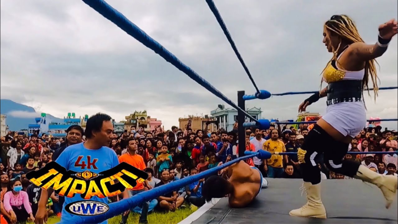 Lady Dragon v/s Menny,JK,Shinite | रेस्लर मुना श्रेष्ठ एक्लै ले ४ जना रेस्लरहरु को धुलाई हाने ?😱